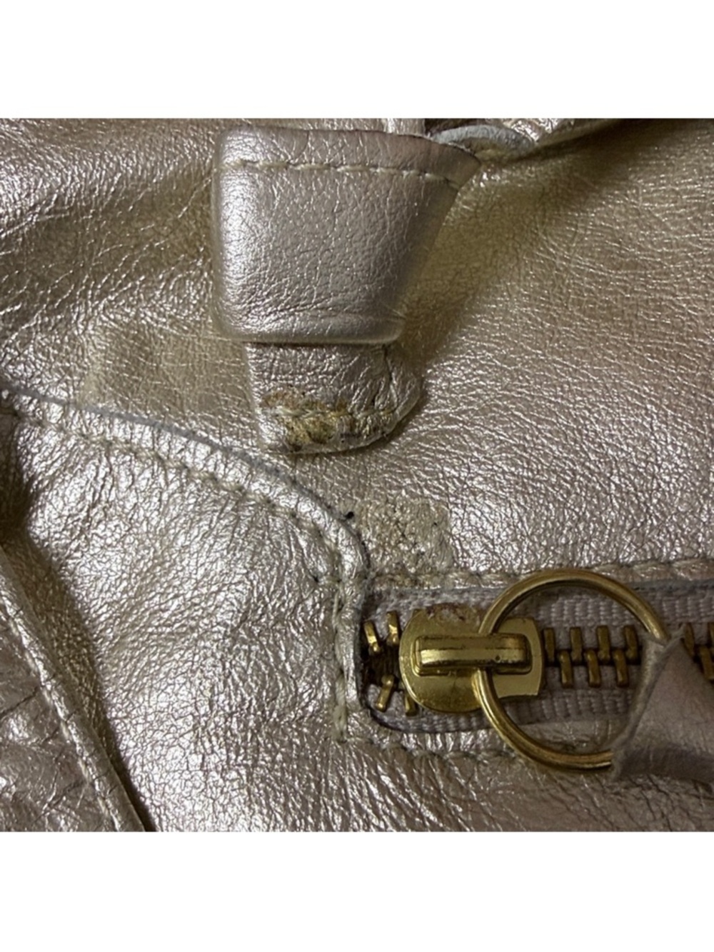 Foley + Corinna Metallic Gold Leather Shoulder Bag - Picture 9 of 15